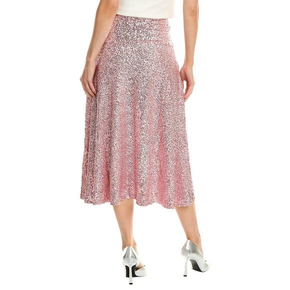 Norma Kamali Overlapping Sequin Flared Skirt - Picture 2 of 3